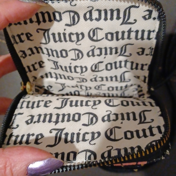 JUICY COUTURE CELLIE PINK BLOOM BLACK FORGET ME NOT CROSSBODY ID BAG - Picture 11 of 11